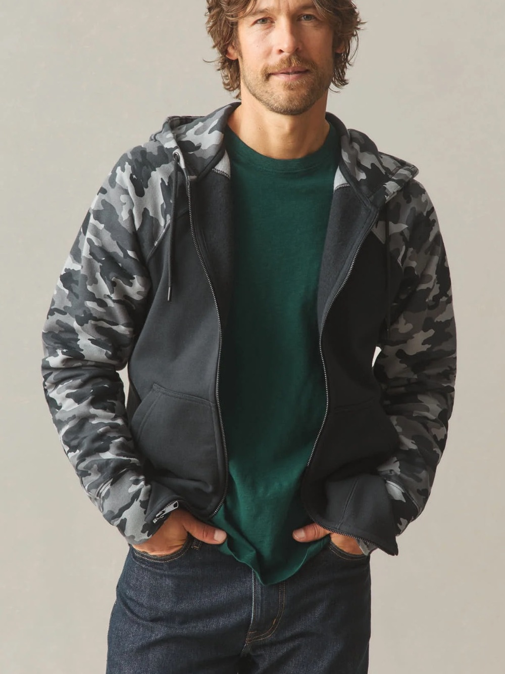 NWOT American Giant Limited Edition Black Camo Classic Full Zip Hoodie Large